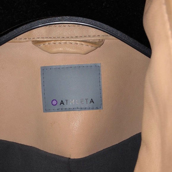 Athleta Salt Flat Leather Jacket,Pale Blush,Sz S-M - Picture 4 of 11